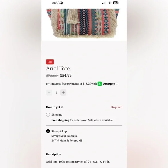 Colorful Fringe Tote Bag/ zipper pouch bundle - Picture 13 of 13